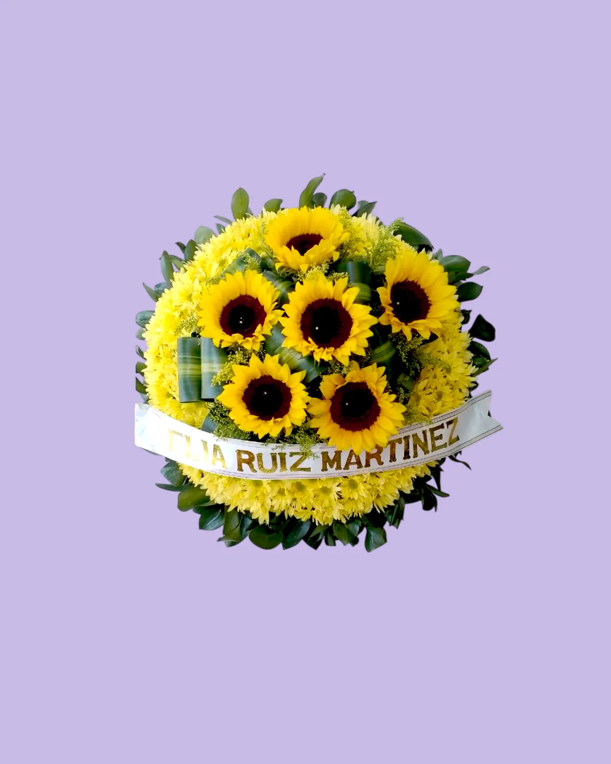 Corona Fúnebre en Girasol